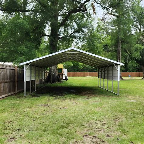 18x20 metal boxed eave carport east texas|18x20 eave carport.